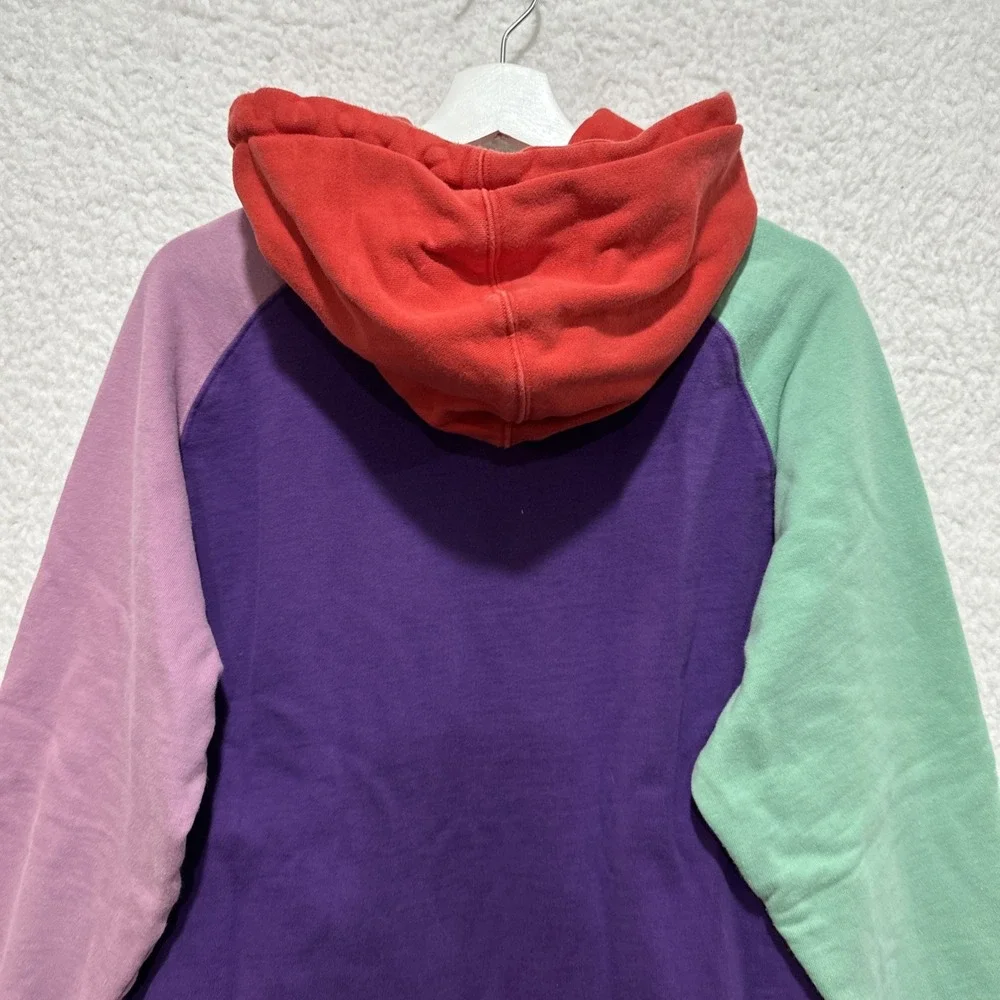 Teddy Fresh Pastel Color‎ Block Hoodie Sweatshirt Size Medium